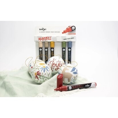 MARBEL set 6 markers univ 4mm Natuur