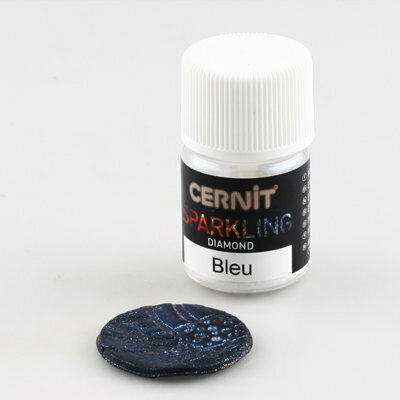 Sparkling Mica Poeder Diamond Blue &ndash; foto van kleur en vernis