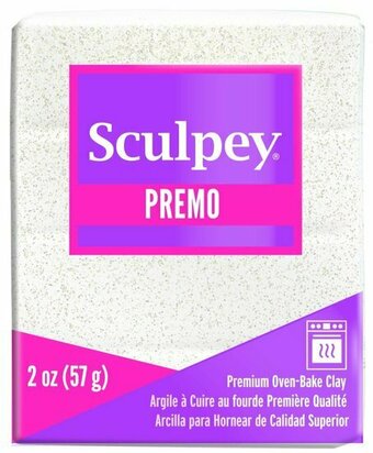 Sculpey Premo -- Frost White Glitter &ndash; foto van polymeerklei
