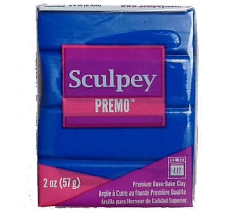 Sculpey Premo -- Cobalt Blue Hue &ndash; foto van polymeerklei
