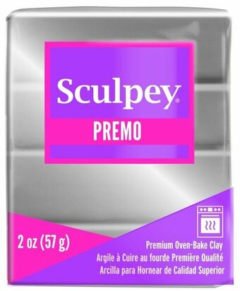 Sculpey Premo -- Silver &ndash; foto van polymeerklei