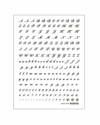 Padico Transfer Seal Alphabet Longhand &ndash; materiaal voor resin en decoratie voor creatieve projecten