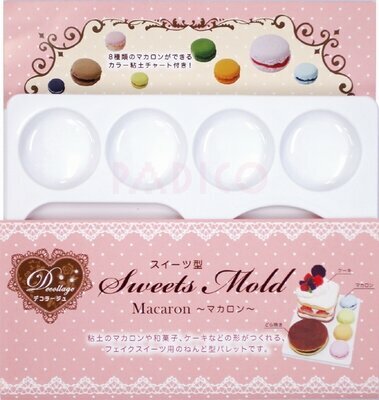 Padico Clay Mold Macaroon &ndash; mal voor resin en klei voor creatieve projecten