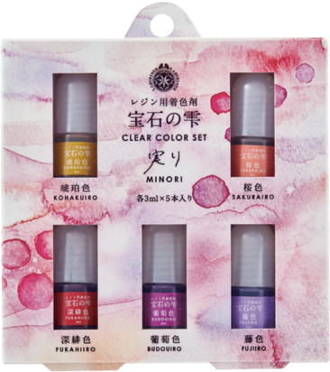 Padico Clear Color Set Traditional Japan Red Minori &ndash; set kleurstoffen voor resin voor creatieve projecten