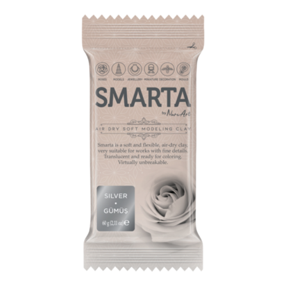 Smarta - Silver [60g] &ndash; luchtdrogende modelleerklei