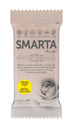 Smarta - Neon Yellow [100g] &ndash; luchtdrogende modelleerklei
