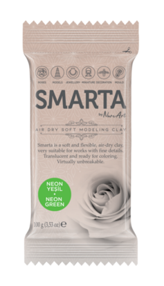 Smarta - Neon Green [100g] &ndash; luchtdrogende modelleerklei