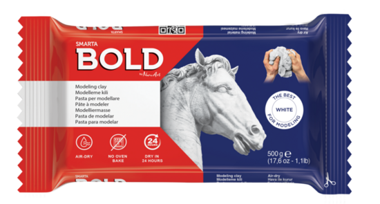 Smarta BOLD - White [500g] &ndash; luchtdrogende modelleerklei