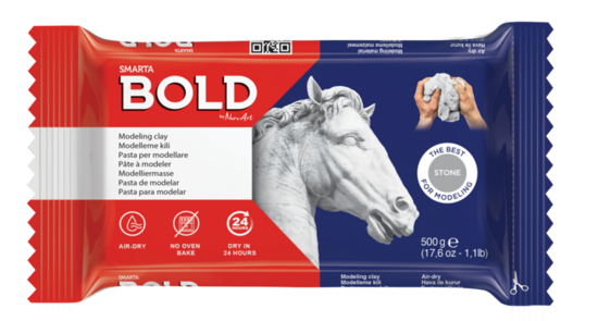 Smarta BOLD - Stone Grey [500g] &ndash; luchtdrogende modelleerklei