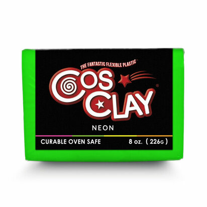 Cosclay NEON Green 226 g &ndash; flexibele Cosclay polymeerklei met speciaal effect