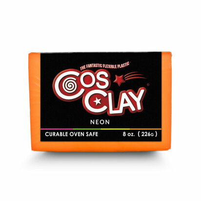 Cosclay NEON Orange 226 g &ndash; flexibele Cosclay polymeerklei met speciaal effect