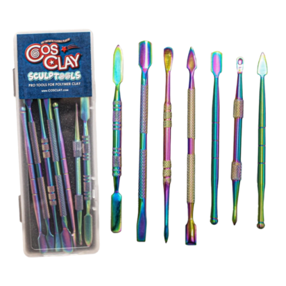 Anodized Steel Sculpting Set &ndash; modelleergereedschap voor klei en sculptingmassa