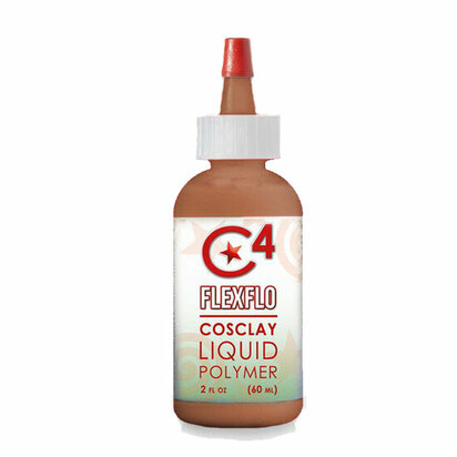 Cosclay Flexflo Deco Brown 60 ml &ndash; vloeibare flexibele Cosclay voor coatings en gietdetails