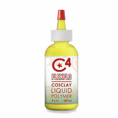 Cosclay Flexflo Deco Yellow 60 ml &ndash; vloeibare flexibele Cosclay voor coatings en gietdetails