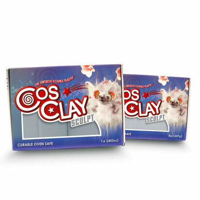 Cosclay SCULPT Gray Soft 453 g &ndash; middengrijze flexibele sculpting polymeerklei