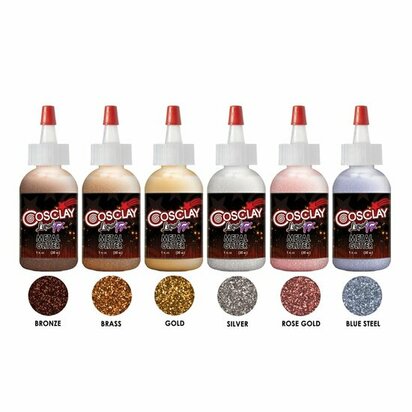 Cosclay LiquidFX Metal Glitter Pack &ndash; vloeibare flexibele Cosclay voor coatings en gietdetails