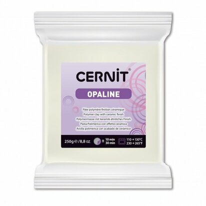 Cernit Opaline White 250 g &ndash; semi-transparante ovenhardende polymeerklei