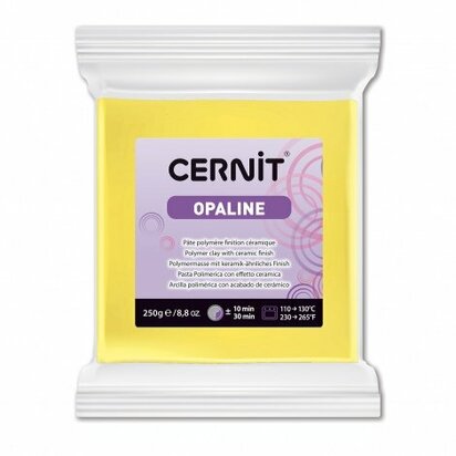 Cernit Opaline Yellow 250 g &ndash; semi-transparante ovenhardende polymeerklei