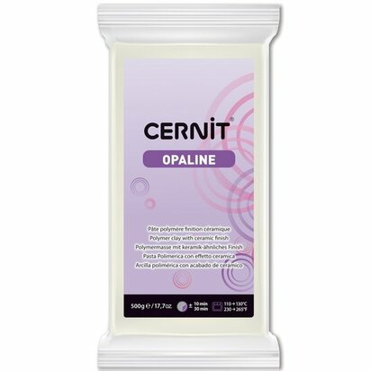 Cernit Opaline White 500 g &ndash; semi-transparante ovenhardende polymeerklei