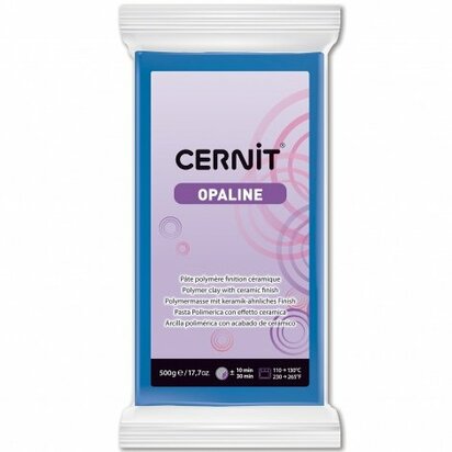 Cernit Opaline Blue 500 g &ndash; semi-transparante ovenhardende polymeerklei