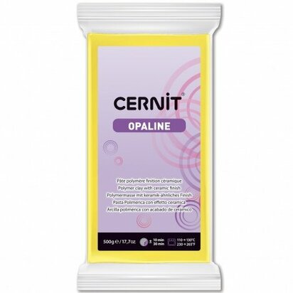Cernit Opaline Yellow 500 g &ndash; semi-transparante ovenhardende polymeerklei