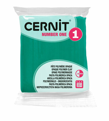 Cernit Number One Green 56 g &ndash; dekkende ovenhardende polymeerklei