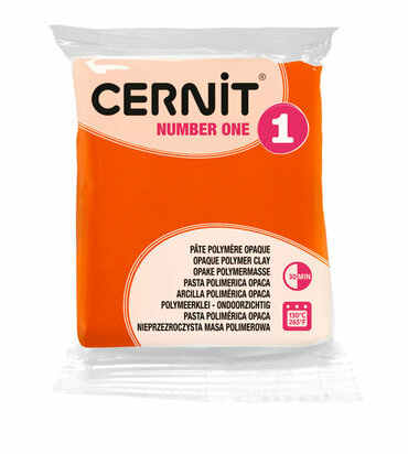 Cernit Number One Orange 56 g &ndash; dekkende ovenhardende polymeerklei