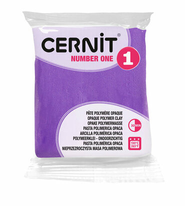 Cernit Number One Violet 56 g &ndash; dekkende ovenhardende polymeerklei