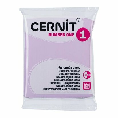 Cernit Number One Light Lilac 56 g &ndash; dekkende ovenhardende polymeerklei