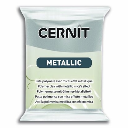 Cernit Metallic Silver 080 &ndash; 56 g &ndash; ovenhardende polymeerklei