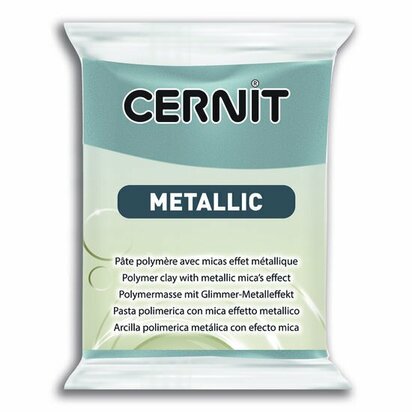 Cernit Metallic Steel 167 &ndash; 56 g &ndash; ovenhardende polymeerklei
