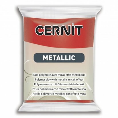 Cernit Metallic Red 400 &ndash; 56 g &ndash; ovenhardende polymeerklei