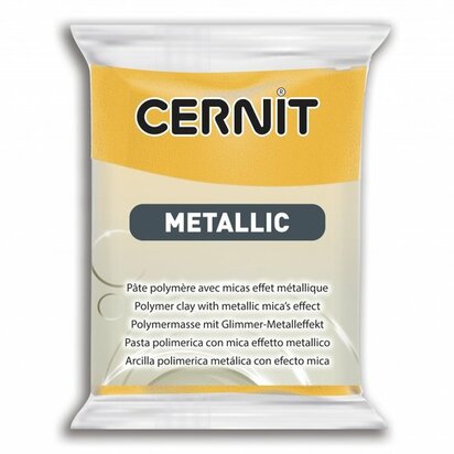 Cernit Metallic Yellow 700 &ndash; 56 g &ndash; ovenhardende polymeerklei