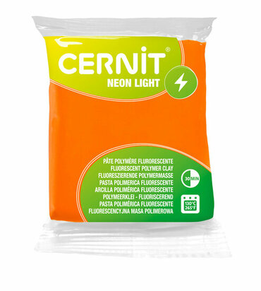 Cernit Neon Light Orange 752 &ndash; 56 g &ndash; ovenhardende polymeerklei