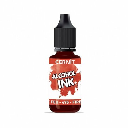 Cernit Alcohol Ink Fire Red 495 &ndash; alcoholinkt 20 ml