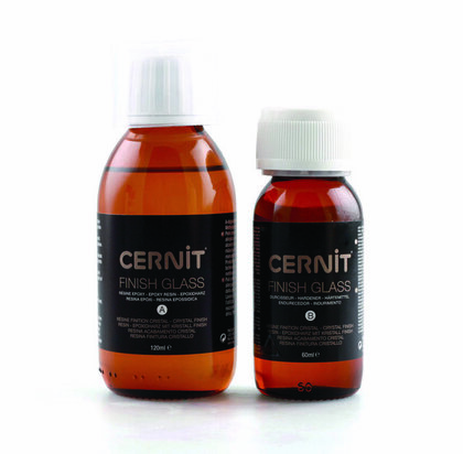 Cernit Kit Finish Glass 120 + 60 ml &ndash; transparante epoxyhars