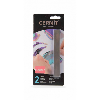 Cernit set met twee flexibele RVS kleimessen
