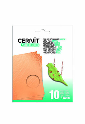 Cernit koperkleurige metallic folie &ndash; tien bladen