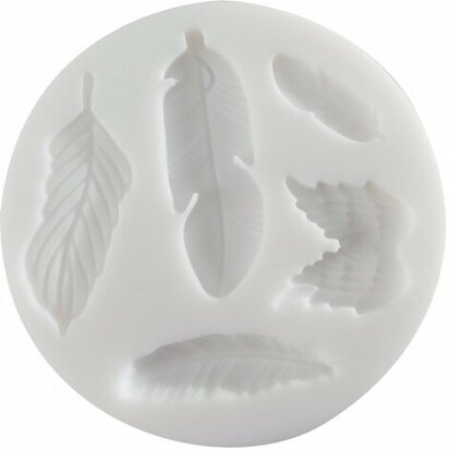 Cernit siliconenmal Feathers met veren