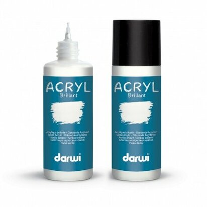 Darwi Acryl Glossy Wit 80 ml &ndash; glanzende acrylverf