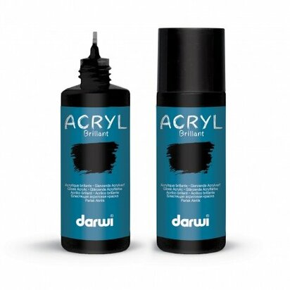 Darwi Acryl Glossy Zwart 80 ml &ndash; glanzende acrylverf