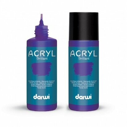 Darwi Acryl Glossy Violet 80 ml &ndash; glanzende acrylverf