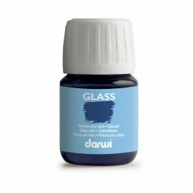 Darwi Glass Donkerblauw 30 ml &ndash; transparante glasverf