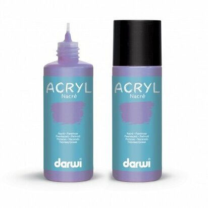 Darwi Acryl Pearlescent Lila 80 ml parelmoer acrylverf