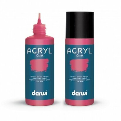 Darwi Acryl Opak Magenta 80 ml matte dekkende acrylverf
