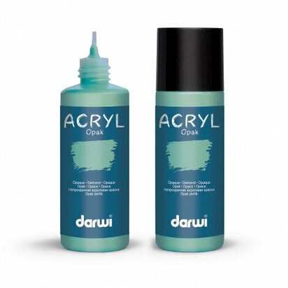 Darwi Acryl Opak Mintgroen 80 ml matte dekkende acrylverf