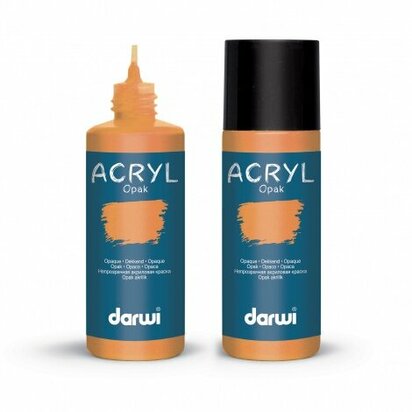 Darwi Acryl Opak Oranje 80 ml matte dekkende acrylverf