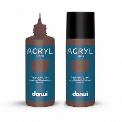 Darwi Acryl Opak Gebrande sienna 80 ml matte dekkende acrylverf