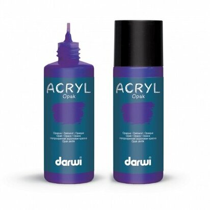 Darwi Acryl Opak Violet 80 ml matte dekkende acrylverf