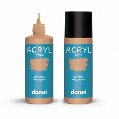 Darwi Acryl Metal Brons 80 ml metallic acrylverf